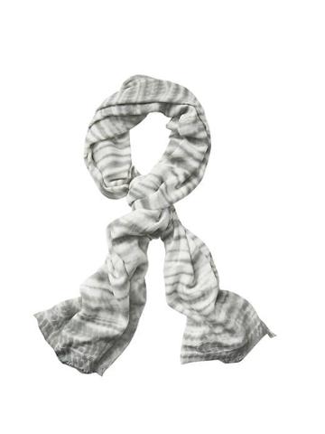 Athleta Womens Tie Dye Scarf Grey Size One Size