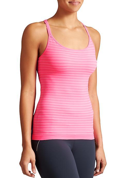 Athleta Womens Up-tempo Stripe Tank Size L - Shocking Pink