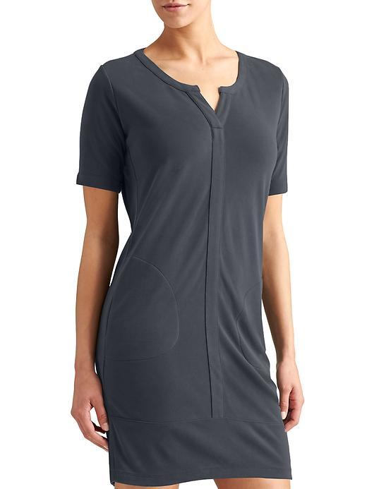 Athleta Womens Top Notch Tee Dress Size L - Flint Grey