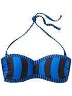 Athleta Womens Stripe Avila Bandeau Size L - Dress Blue Stripe