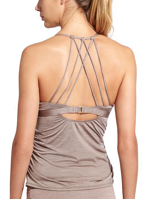 Athleta Womens Aqualuxe Molded Cup Tankini Size L - Foxtail Taupe