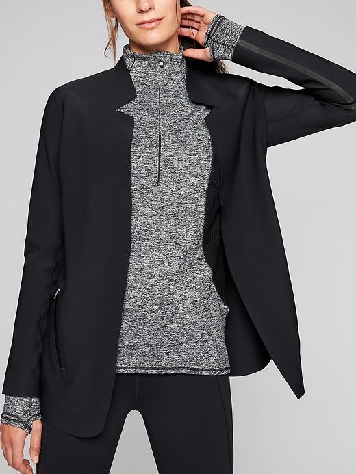 Athleta Womens Stellar Blazer Size L Petite - Black