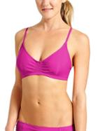 Athleta Womens Smocked Bikini Size 32b/c - Electric Fuchsia