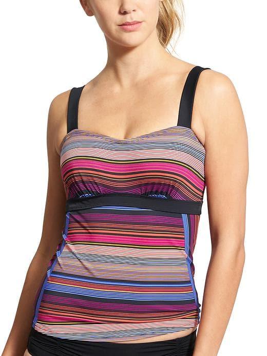 Athleta Womens Capri Stripe Pura Tankini Size 32b/c - Multi Stripe