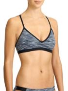 Athleta Womens Paddleout Space Dye Bikini Size L - Black Space Dye