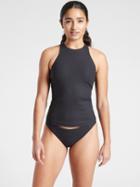 Rib High Neck Tankini