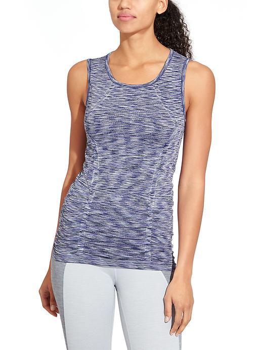 Athleta Womens Space Block Fastest Track Muscle Tank Size L - Navy Space Dye