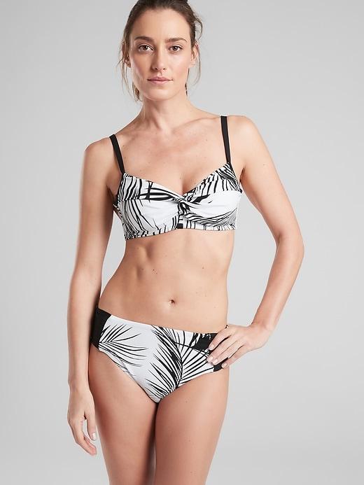 Retro Palm Twist Bikini Top