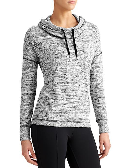 Athleta Womens Blissful Cowl Hoodie Size L Tall - Grey Heather