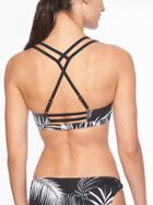 Athleta Womens Sandy Beach Cross Strap Bikini Top Black Size Xl