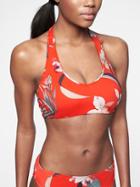 Athleta Womens Waimea Plunge Bikini Top On Fire Size M