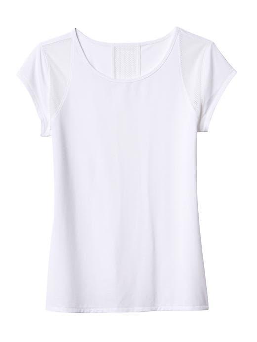 Athleta Womens Airy Essence Tee Size L Tall - Bright White