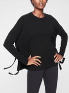 Athleta Womens Chamonix Side&#45tie Sweater Black Size Xl