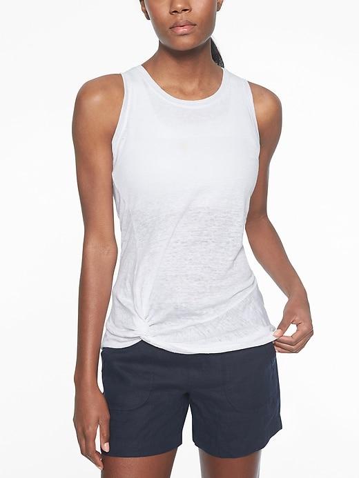 Athleta Womens Knot Zephyr Tank Bright White Size M