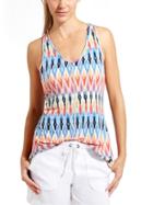 Athleta Womens Printed Cloud Tank 2 Size 1x Plus - Saffron Red