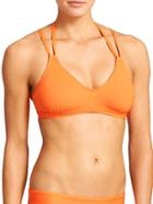 Athleta Womens Scoop Bikini Orange Sherbet Size M