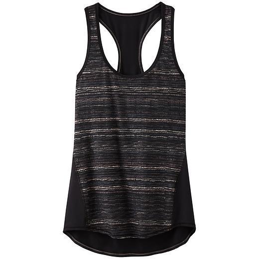 Athleta Retreat Print Chi Tank - Mocha Beige