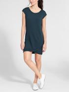 Athleta Womens Short Sleeve Criss Cross Dress Size M Tall - Abyss