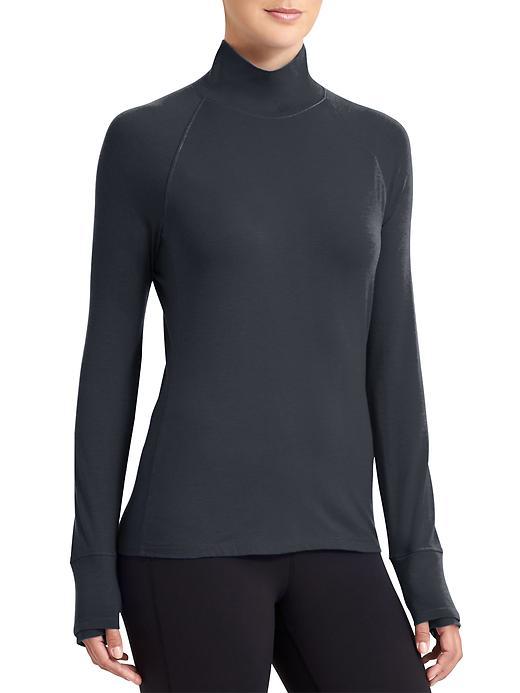 Athleta Womens Take The Heat Turtleneck Size L - Navy