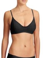 Athleta Womens Smocked Bikini Size 32b/c - Black