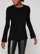 Athleta Womens Wool Cashmere Bell Sleeve Sweater Black Size Xxs