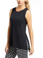 Athleta Womens Side Split Tank Size L - Black