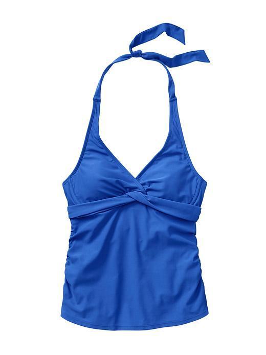 Athleta Womens Tara Halter Tankini Size 32d/dd Tall - Caspian Blue