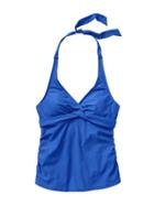Athleta Womens Tara Halter Tankini Size 32d/dd Tall - Caspian Blue