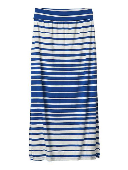 Athleta Womens Foldover Skirt Size L - Meridian Blue/white