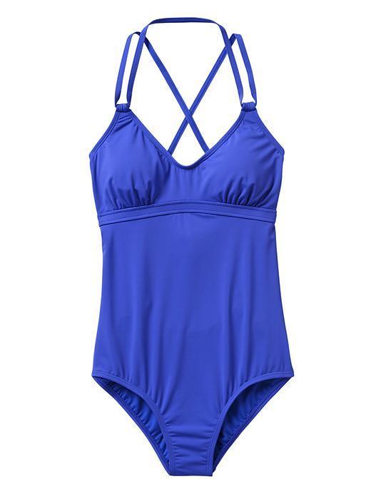 Athleta Womens Scoop One Piece Size L Tall - Caspian Blue