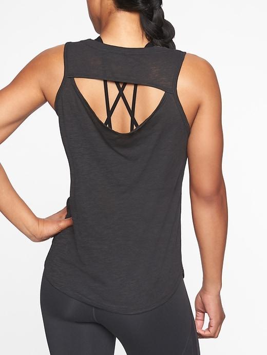Athleta Womens Organic Daily Cowl Tank Black Size Xxs