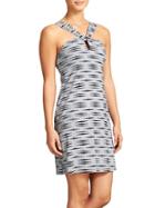 Athleta Womens Printed Kiki Swim Dress Size M Tall - Black