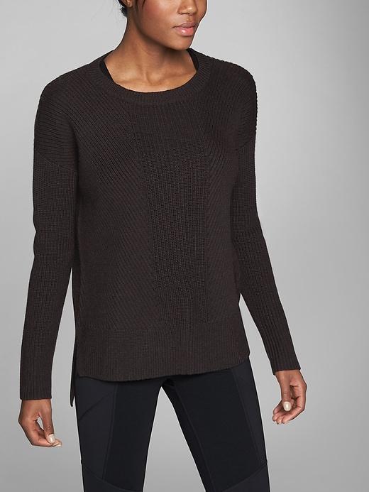 Athleta Womens Merino Tunic Sweater Espresso Size Xxs