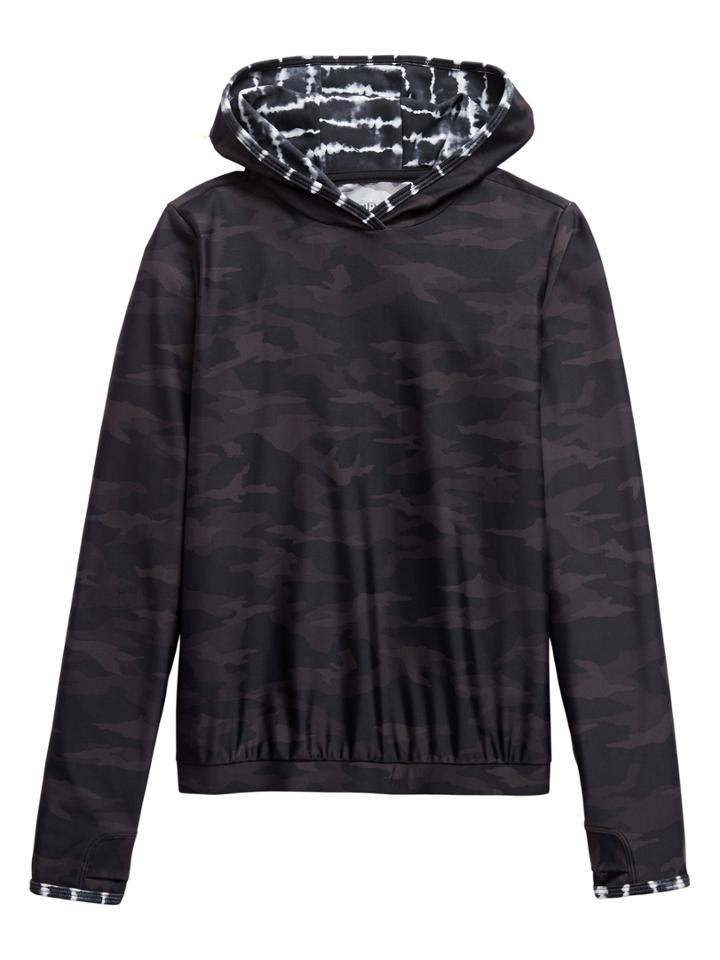 Athleta Girl Camo Tie Dye Hooded Rashguard