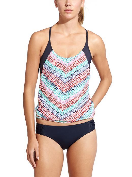 Athleta Womens Moxie Blousy Tankini Size 36b/c Tall - Multi
