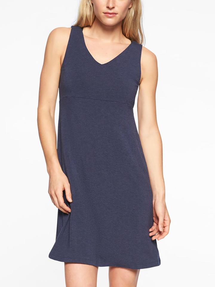 Santorini V Neck Solid Dress