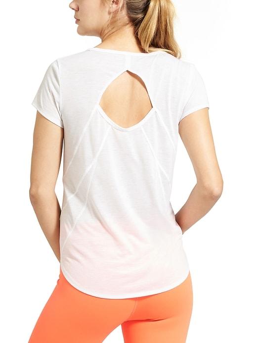 Athleta Womens Repetition Tee Bright White Size M