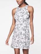 Athleta Womens Santorini High Neck Printed Dress Rip Tide Silver Bells Size M