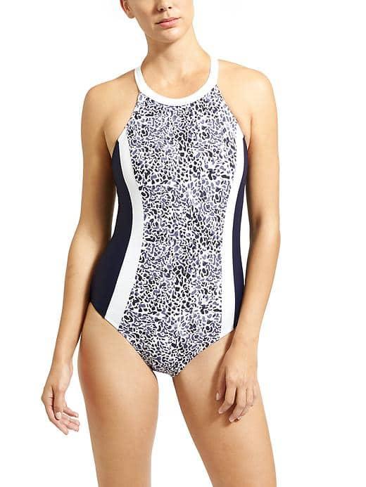 Athleta Womens Zimbabwe One Piece Size 32b/c - Dress Blue