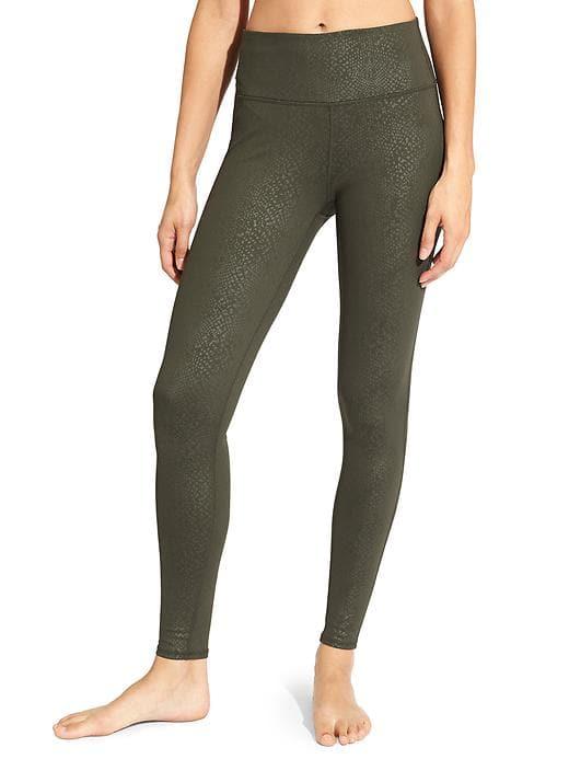 Athleta Womens High Rise Serpent Chaturanga Tight Ancient Forest Size Xl