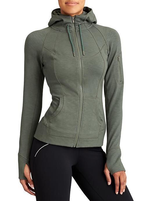 Athleta Womens Slub Strength Hoodie Size L Tall - Jasper Green