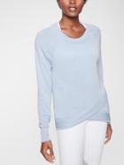 Athleta Womens Serenity Criss Cross Sweatshirt Pure Blue Size Xl