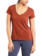 Athleta Womens Daily Tee Size L Tall - Red Chili