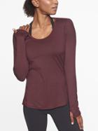 Athleta Womens Chi Top Cassis Size S