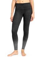 Athleta Womens High Rise Glitter Chaturanga Tight Size L Petite - Black