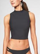 Athleta Womens Malta Mockneck Rashguard Black Size M