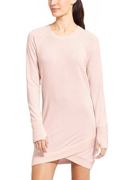 Athleta Womens Criss Cross Dress Size L Tall - Milkshake Pink