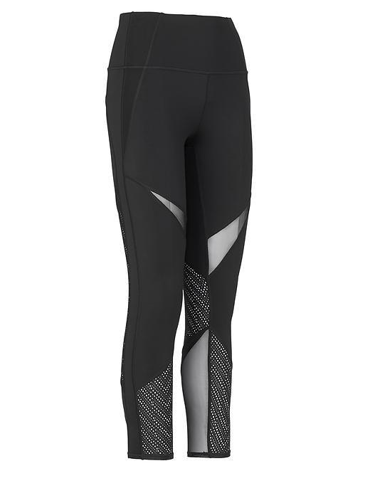 Athleta Womens High Rise Precision 7/8 Ankle Tight Size L Tall - Black