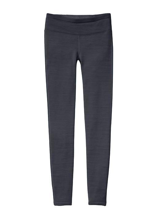 Athleta Womens Spacedye Polartec Power Stretch 2 Tight Size Xl - Flint Grey