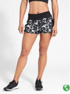 Athleta Womens Leopard Ready Set Go Short 4&quot; Size L - Black